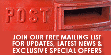 Join our mailing list for special offers