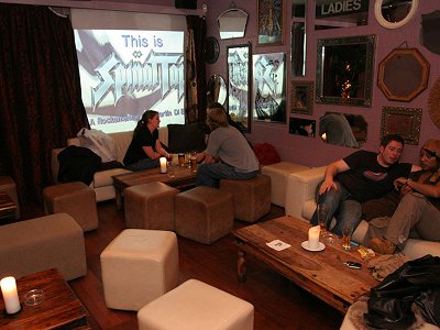 Downstairs cinema at Odd