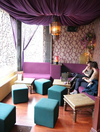Chill out on the Moroccan seating in Odd in Manchester