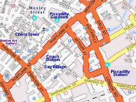 Piccadilly and Portland Street area