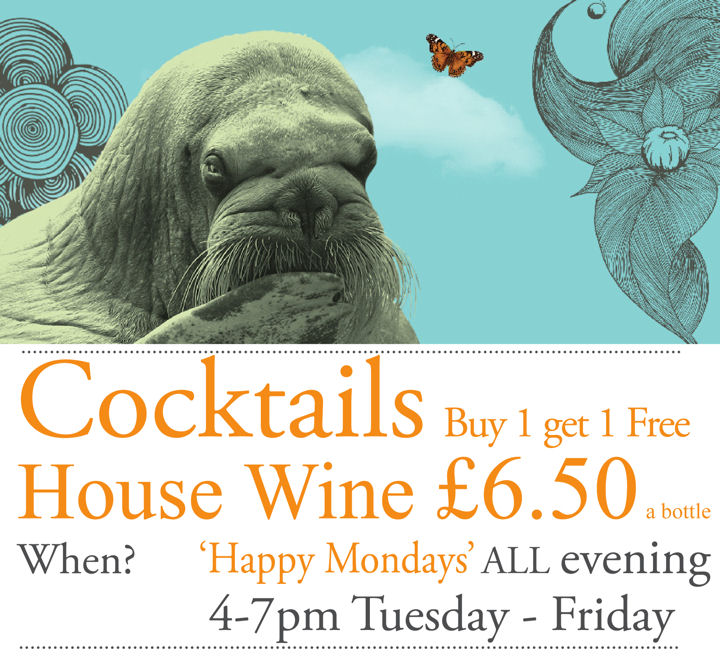 Buy 1 Cocktail Get 1 Free at Walrus